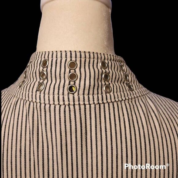 Spartelle Lightweight Cotton Blend Pinstripe Jacket Women's Size Small - Picture 5 of 7